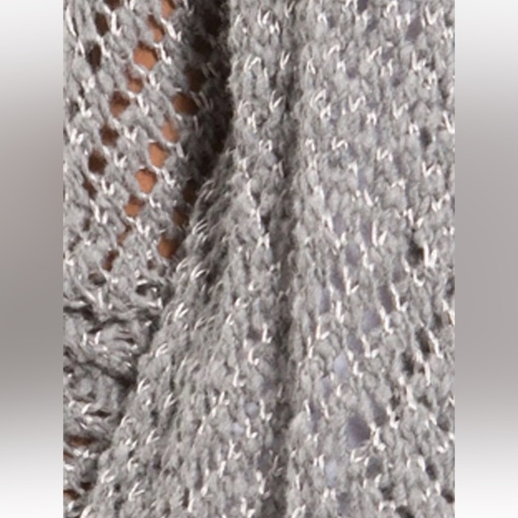 Eileen Fisher Eco Pebble Ash Cardigan Wool Alpaca Open Knit Gray Women Small - Picture 2 of 15